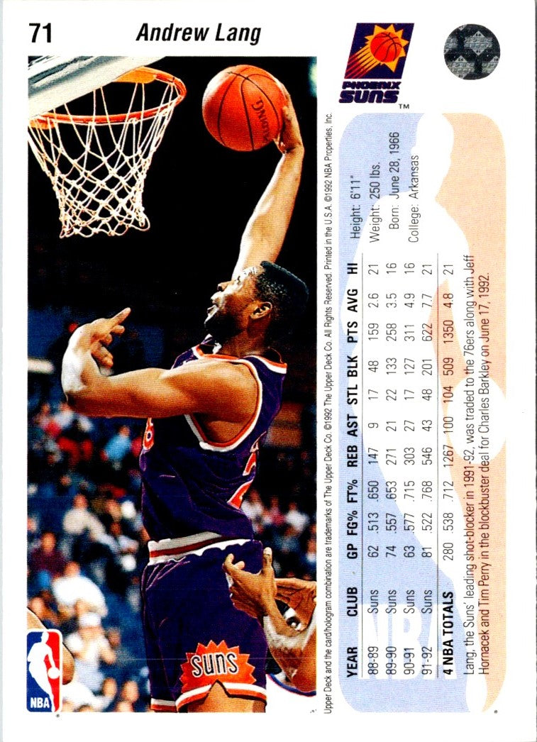 1992 Upper Deck Andrew Lang