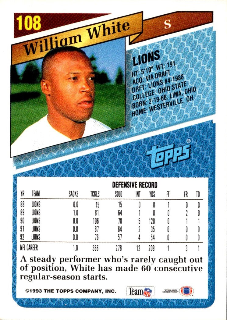 1993 Topps William White