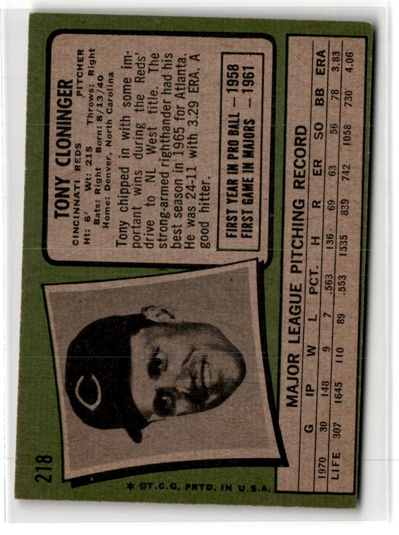 1971 Topps Tony Cloninger