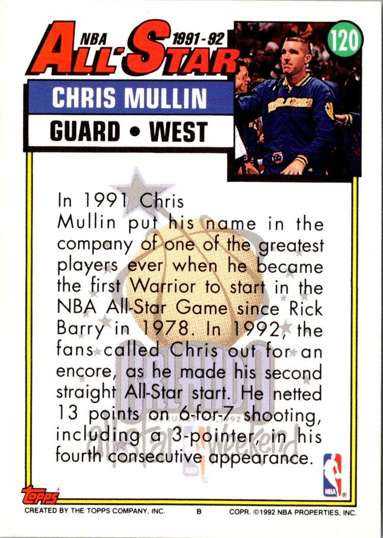 1992 Topps Gold Chris Mullin