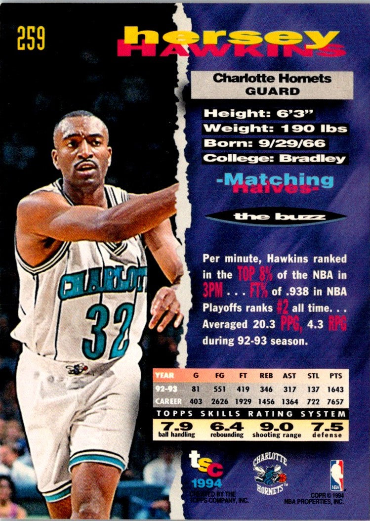 1993 Stadium Club Hersey Hawkins