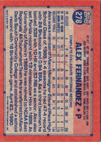 1991 Topps Alex Fernandez #278