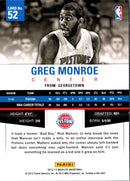 2012 Panini Absolute Greg Monroe