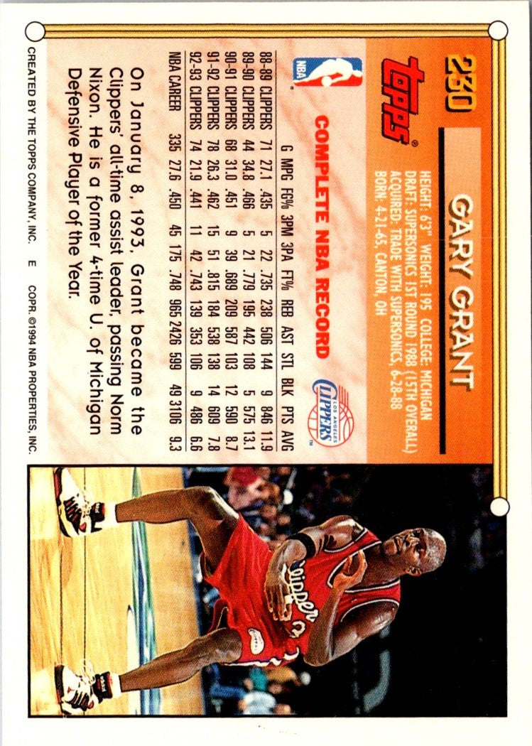 1993 Topps Gold Gary Grant