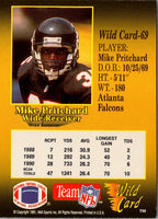 1991 Wild Card Mike Pritchard #69 Rookie
