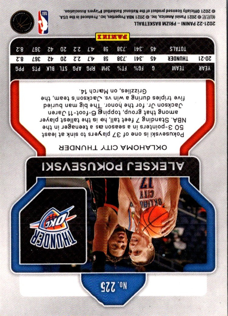 2021 Panini Prizm Blue Aleksej Pokusevski