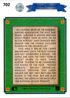 1990 Upper Deck Larry Walker/Marquis Grissom/Delino DeShields #702