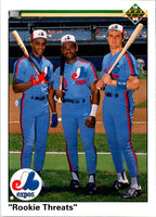 1990 Upper Deck Larry Walker/Marquis Grissom/Delino DeShields #702