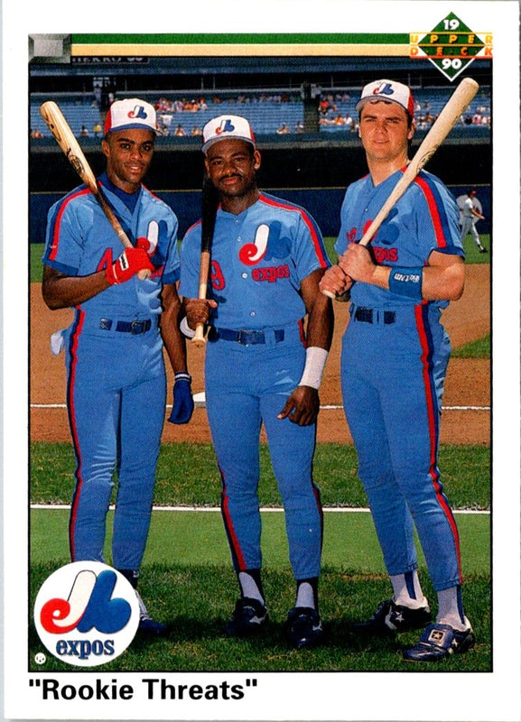 1990 Upper Deck Larry Walker/Marquis Grissom/Delino DeShields #702