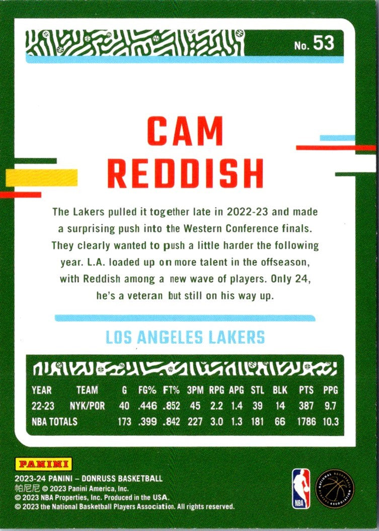 2023 Donruss Cam Reddish