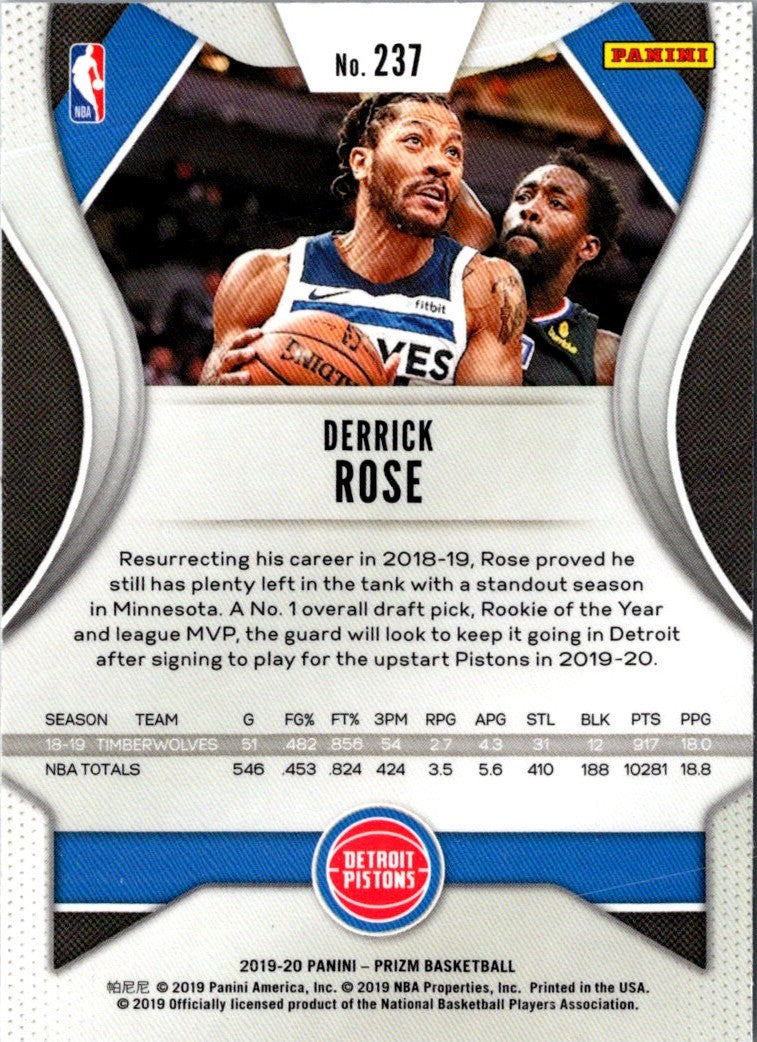 2019 Panini Prizm Derrick Rose