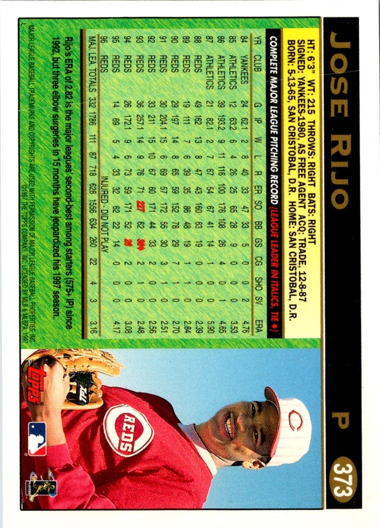 1997 Topps Jose Rijo