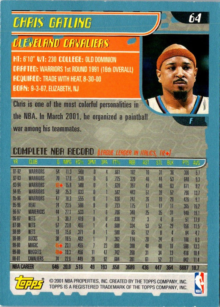 2001 Topps Chris Gatling
