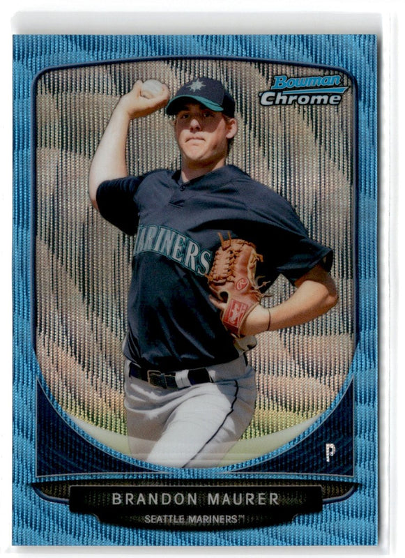 2013 Bowman Chrome Prospects Blue Wave Brandon Maurer #BCP22