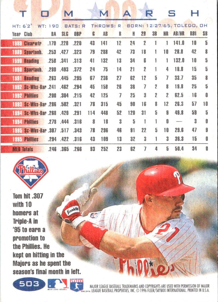 1996 Fleer Tom Marsh