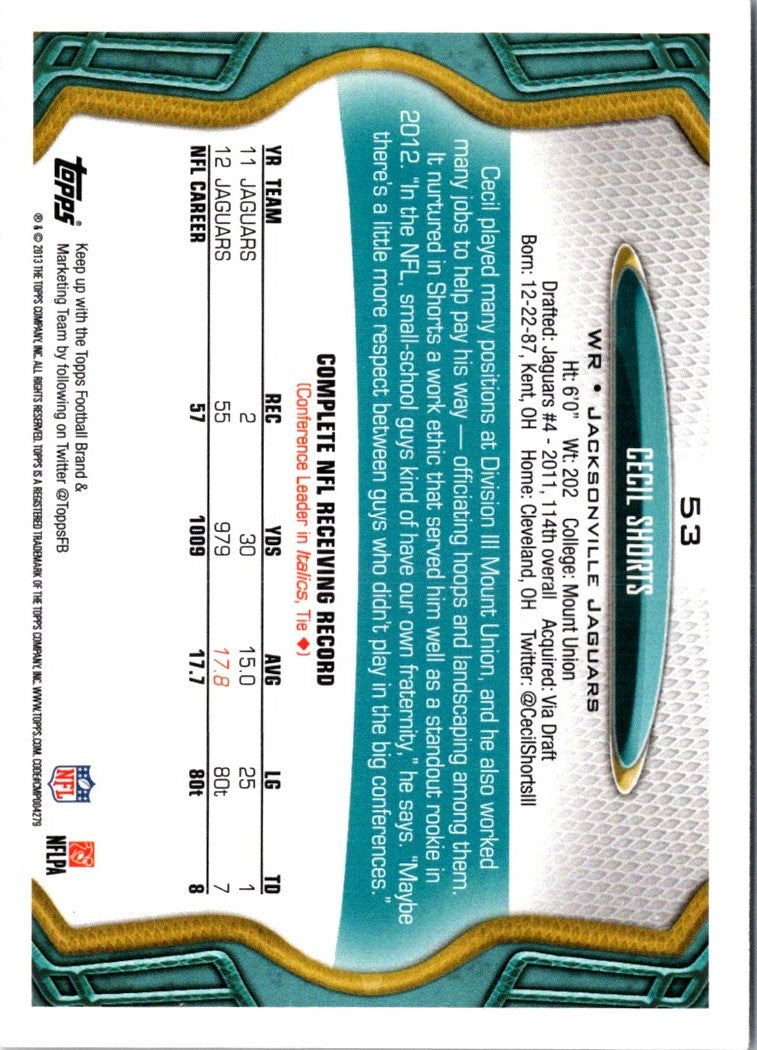 2013 Topps Cecil Shorts III