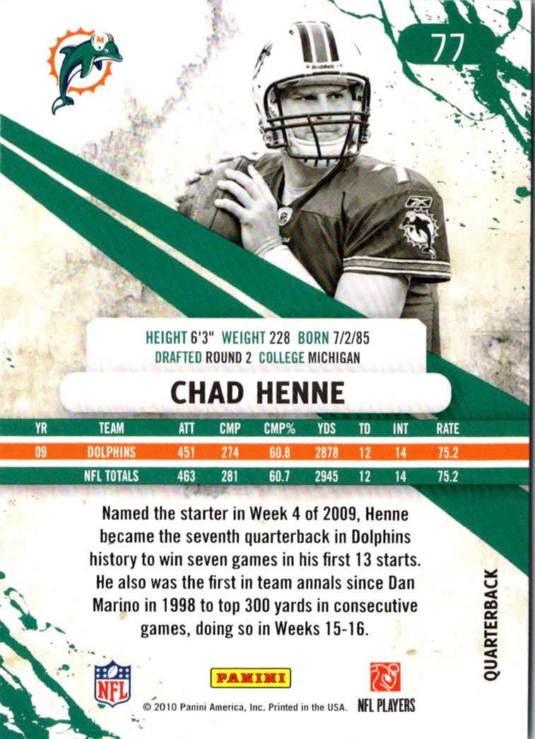 2010 Panini Rookies & Stars Chad Henne