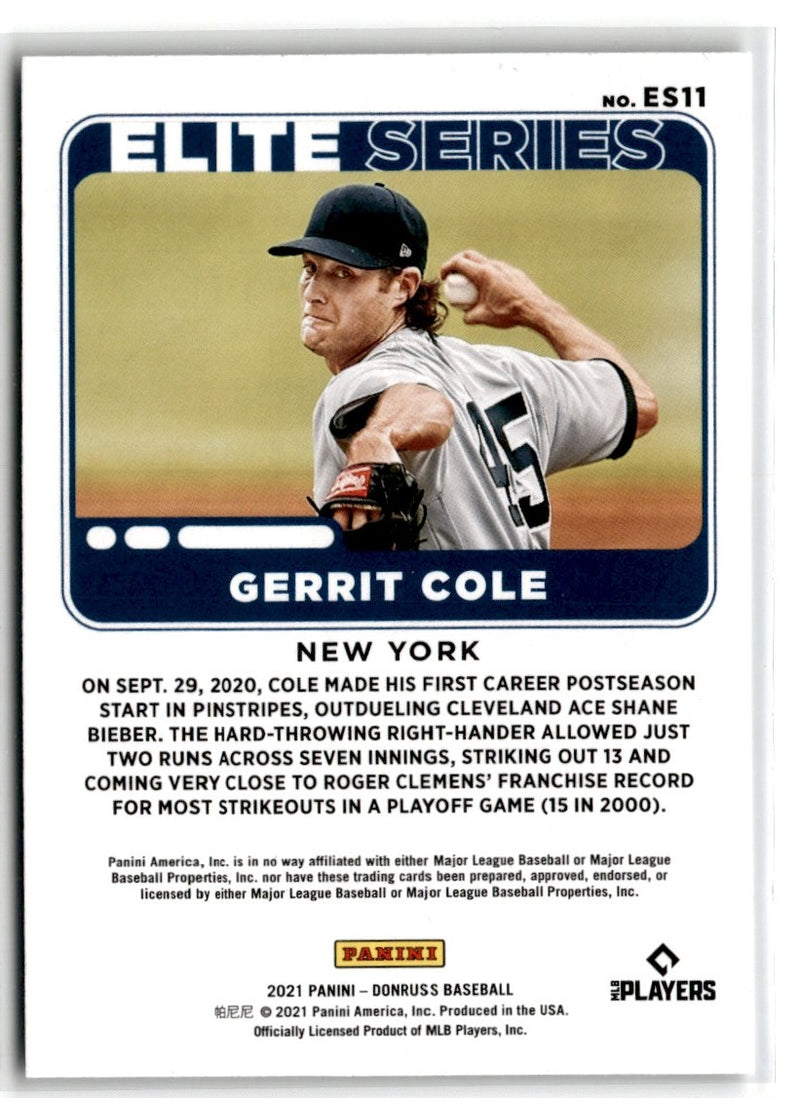 2021 Donruss Elite Series Gerrit Cole