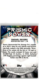 2021 Topps Chrome Prismic Power Rafael Devers