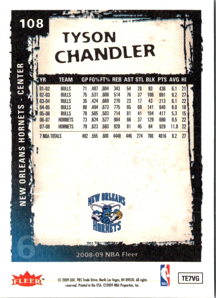 2008 Fleer Glossy Tyson Chandler