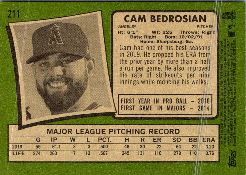 2020 Topps Heritage Cam Bedrosian