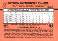 1990 Donruss Matt Williams #348