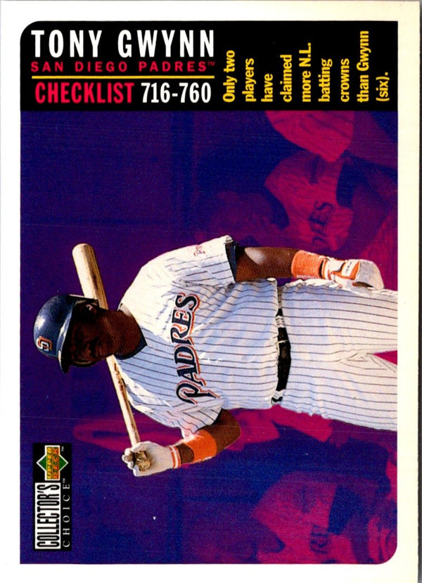 1996 Collector's Choice Tony Gwynn #760