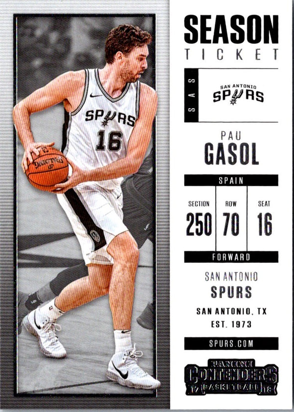 2017 Panini Contenders Pau Gasol #13