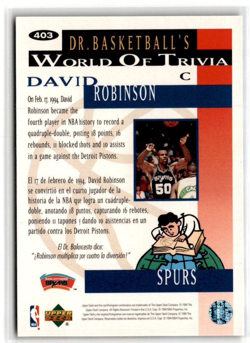 1994 Collector's Choice David Robinson