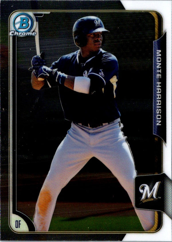 2015 Bowman Chrome Prospects Monte Harrison #BCP206