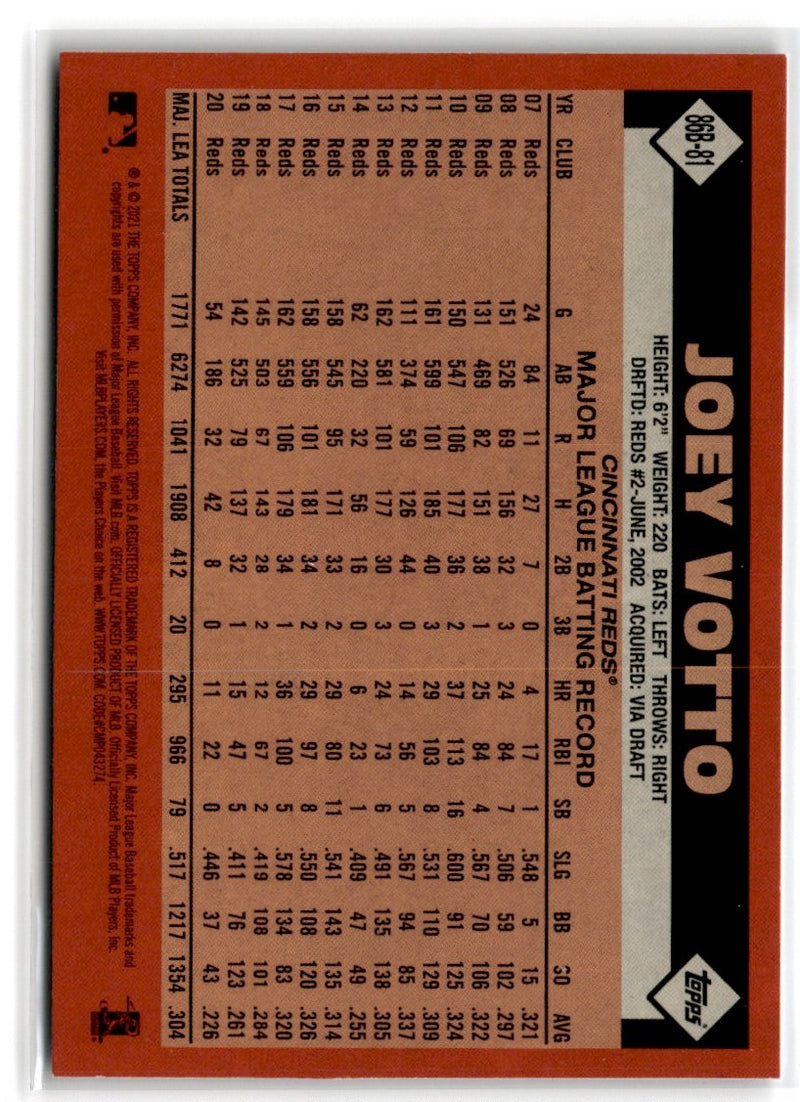 2021 Topps Gypsy Queen Joey Votto