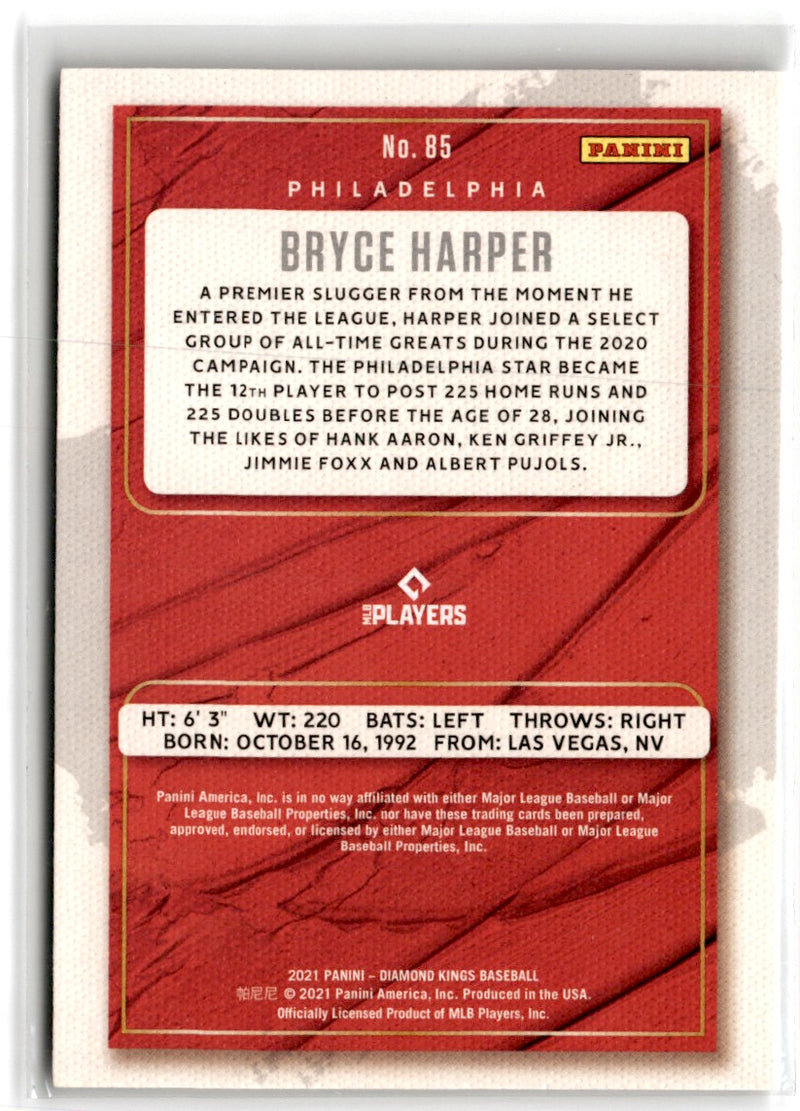 2021 Panini Diamond Kings Red Frame Bryce Harper