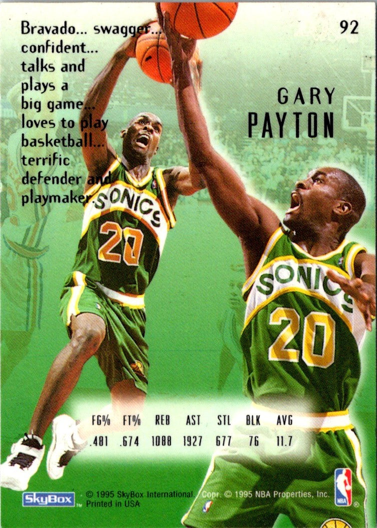 1994 SkyBox E-Motion Gary Payton