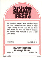 1991 Foot Locker Slam Fest Barry Bonds #3