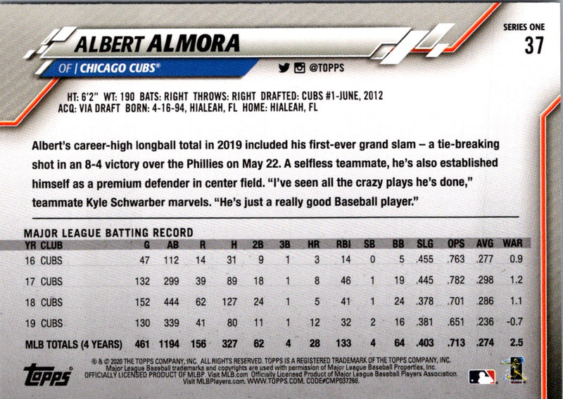 2020 Topps Albert Almora