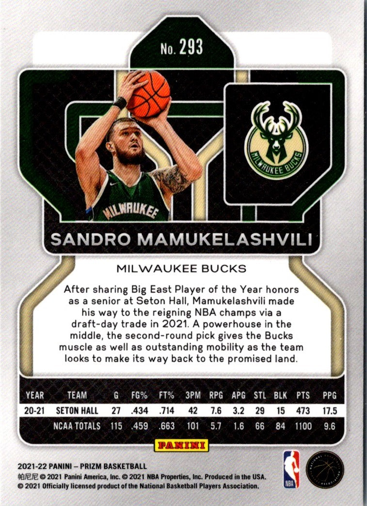 2021 Panini Prizm Blue Sandro Mamukelashvili