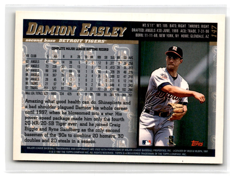 1998 Topps Minted in Cooperstown Damion Easley