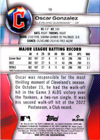 2023 Bowman Platinum Oscar Gonzalez #15 Rookie