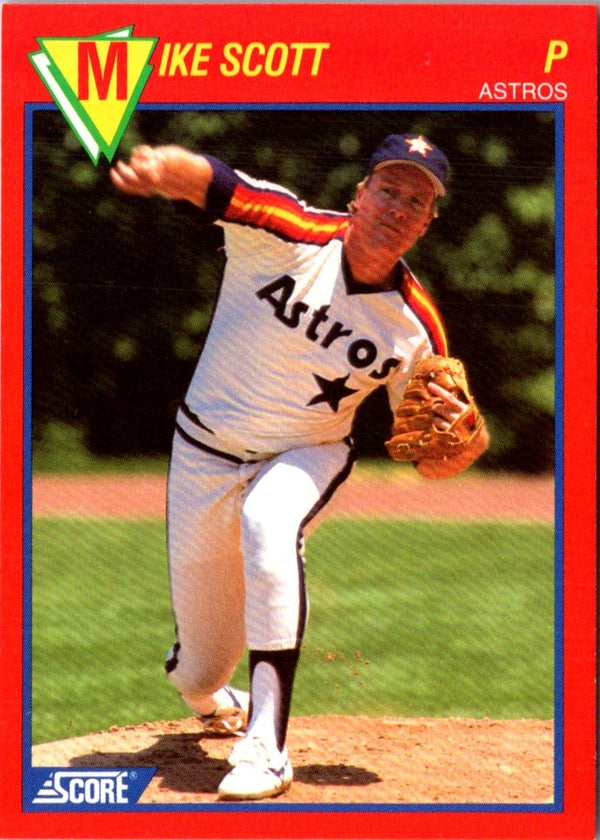 1989 Score Baseball's 100 Hottest Players Mike Scott #60