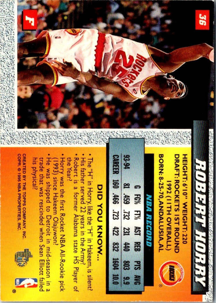 1994 Topps Embossed Robert Horry