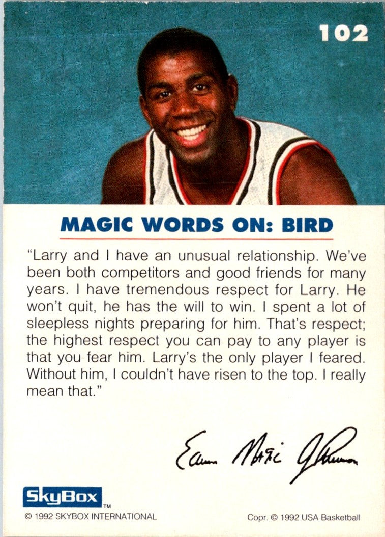 1992 SkyBox USA Magic on Bird