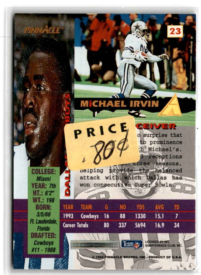 1994 Pinnacle Canton Bound Michael Irvin