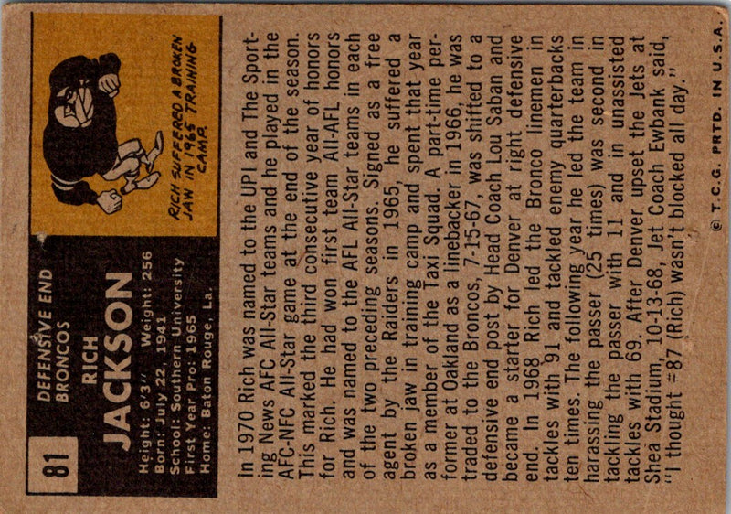 1971 Topps Rich Jackson