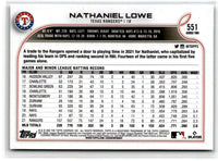 2022 Topps Nathaniel Lowe #551