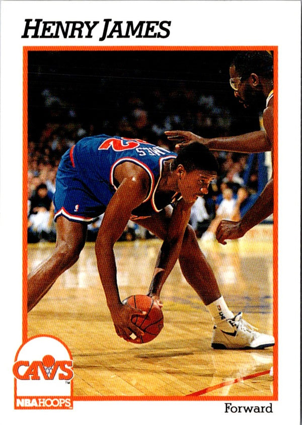 1991 Hoops Henry James #349 Rookie