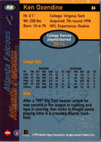 1998 Collector's Edge First Place Ken Oxendine #34 Rookie