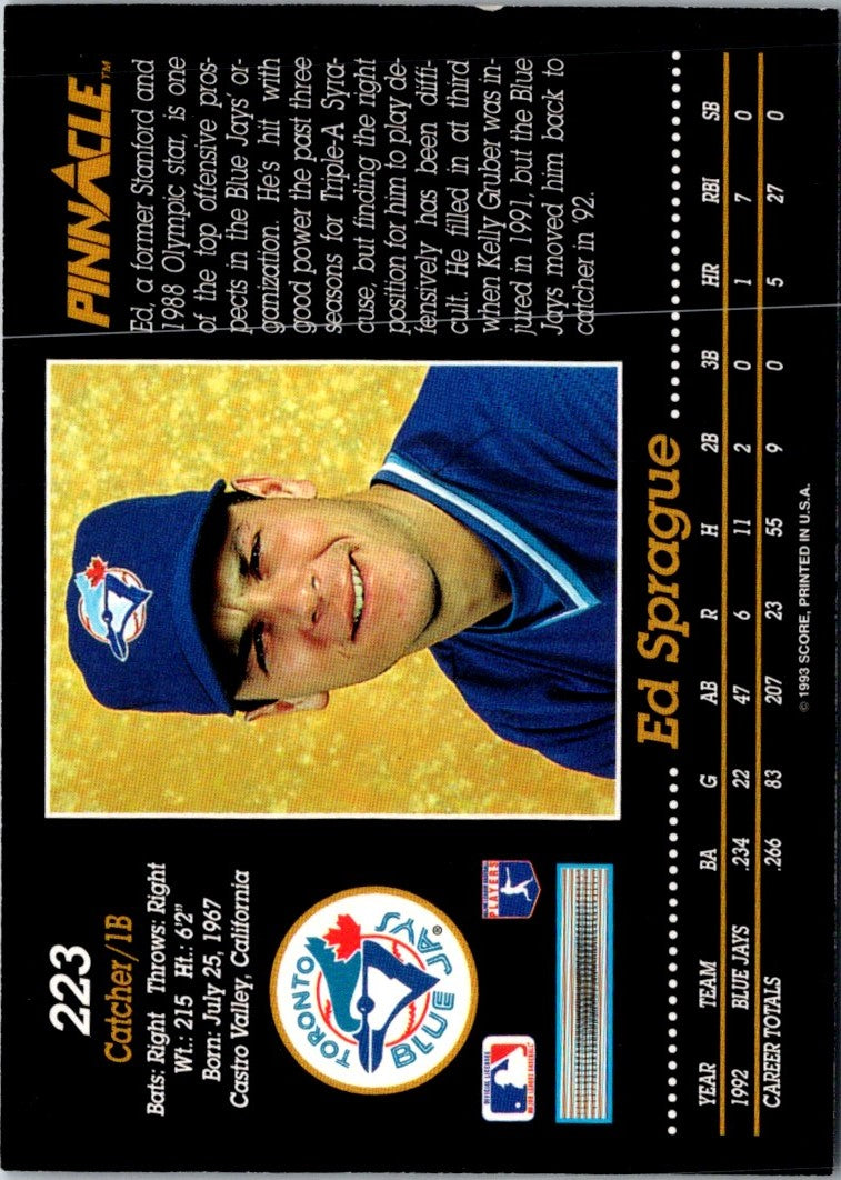 1993 Pinnacle Ed Sprague