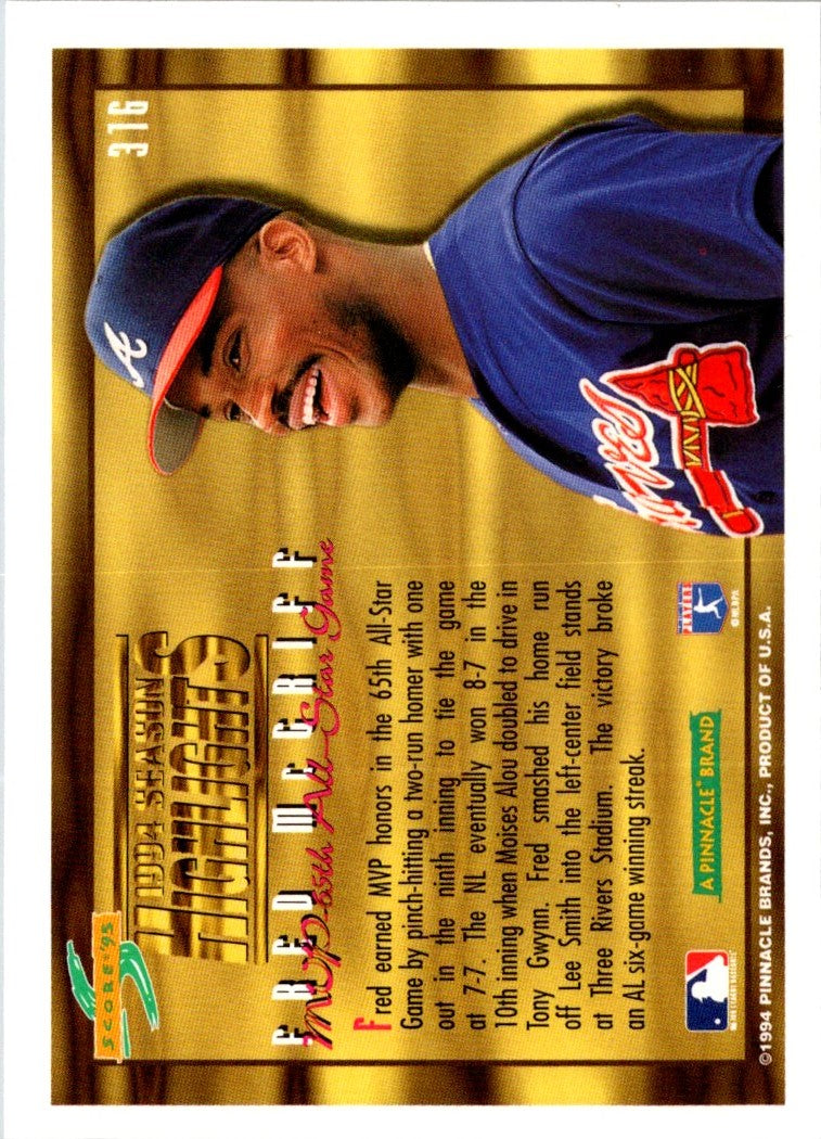 1995 Score Fred McGriff