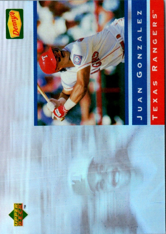 1995 Upper Deck Denny's Holograms Juan Gonzalez #10