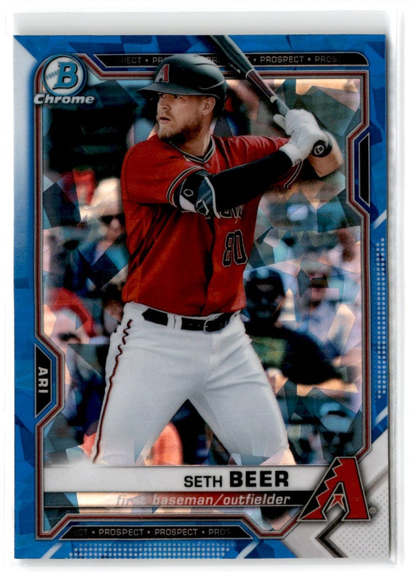 2021 Bowman Draft Chrome Sapphire Seth Beer #BCP-60